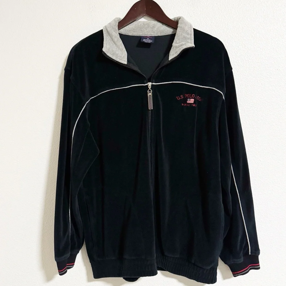 Vintage US Polo Assn Velour Track Jacket